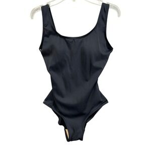LL Bean Swimsuit Womens Sz 4 Black Beansport Tanksuit One Piece Swimsuit UPF 50+